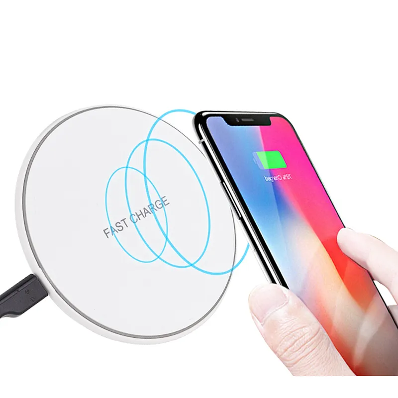 Round Slim 10W 7.5W Fast Wireless QI Charger