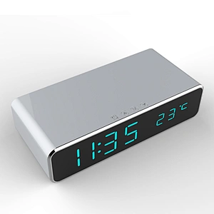 2018 Hot Sale Temperature Display Alarm Clock Wireless Charger
