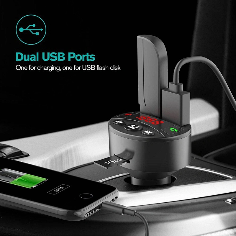 Bluetooth Car Kit mp3 Player FM Transmitter with TF Card Slot
