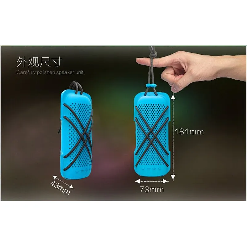 Promotion Gift Outdoor Wireless Silicone Rope Portable Waterproof bluetooth speaker