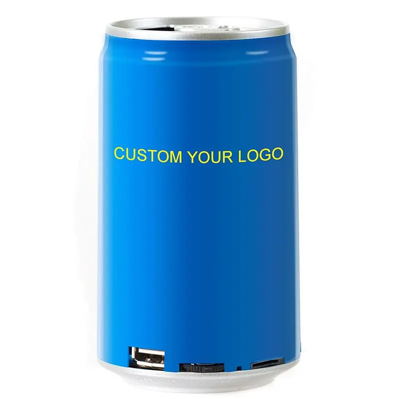 Promotion Wireless Stereo Full Printing Mini Tin Can Drink USB Aluminum Alloy Portable OEM Bluetooth Beer Speaker