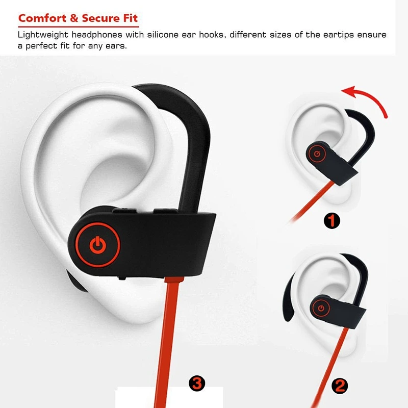 Running swimming neckband MIC in-ear wireless earphone waterproof
