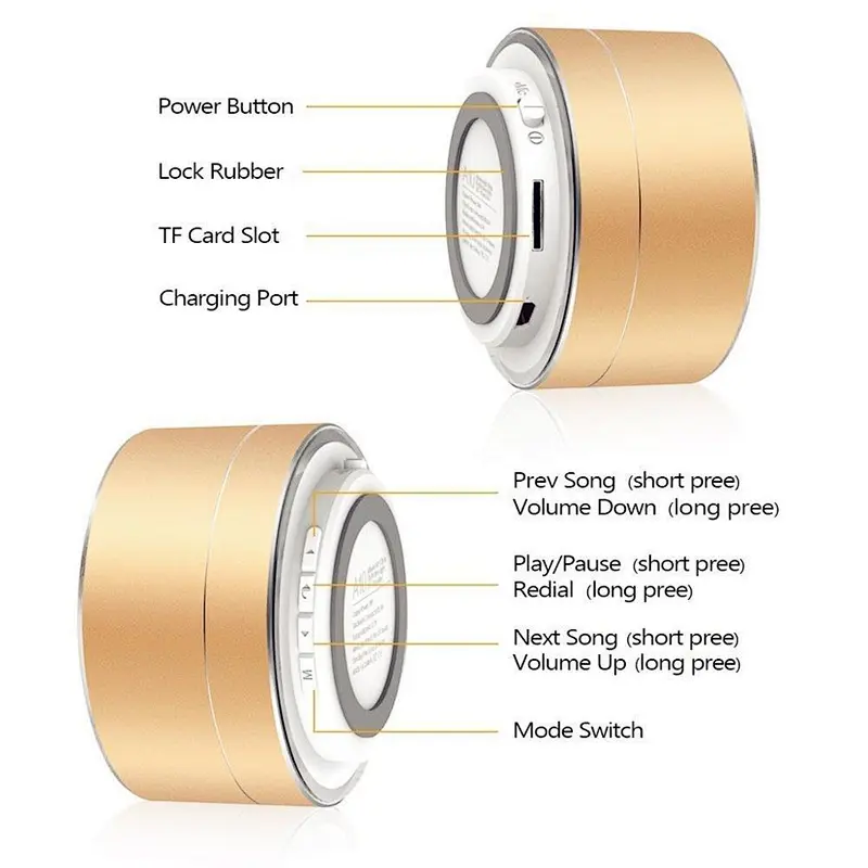 cheap wholesale portable round mini micro wireless speaker