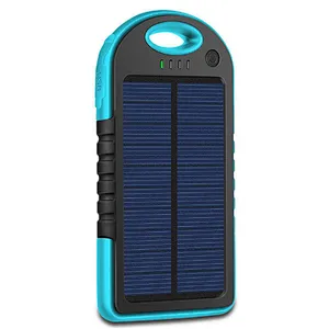 keychain Outdoor portable 5000mah Power Bank Waterproof solar charger