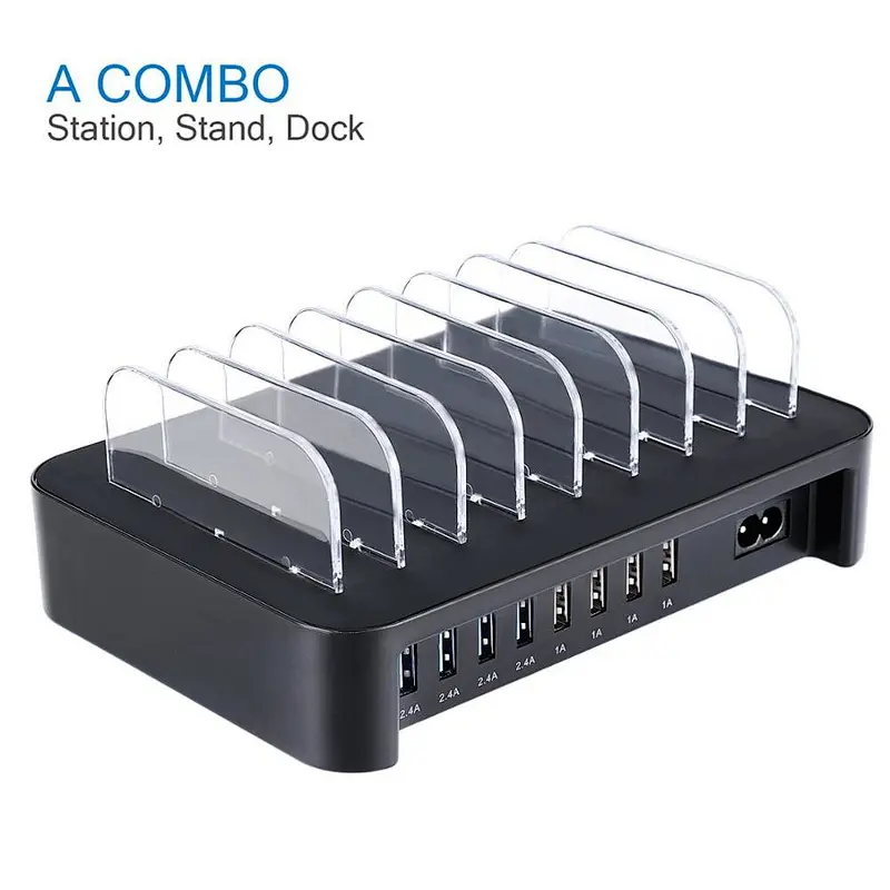 Desktop 8 Ports Multi USB Charging Station For Mobile Phones