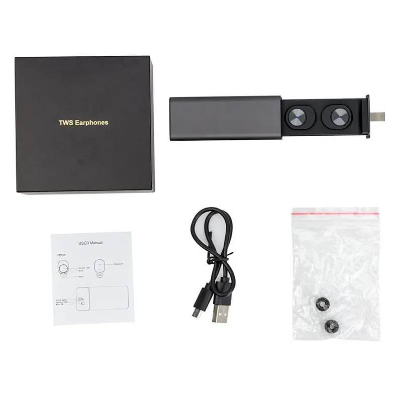 oem logo portable waterproof wireless twins V5.0 stereo earphone tws
