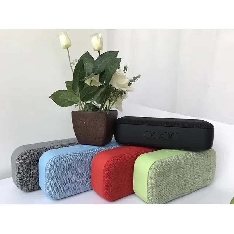 printing logo wireless stereo rectangle fabric speaker