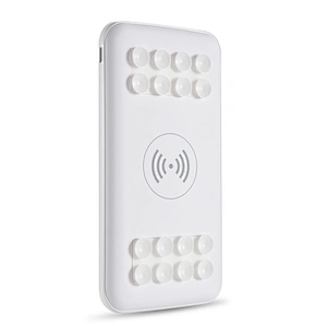 2019 new products OEM  portable wireless charger Qi Type-C power bank wireless portable suction cup powerbank