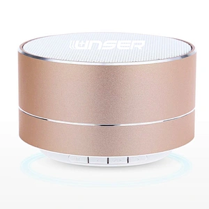 oem Aluminum alloy bass sound wireless portable bluetooth LED speaker