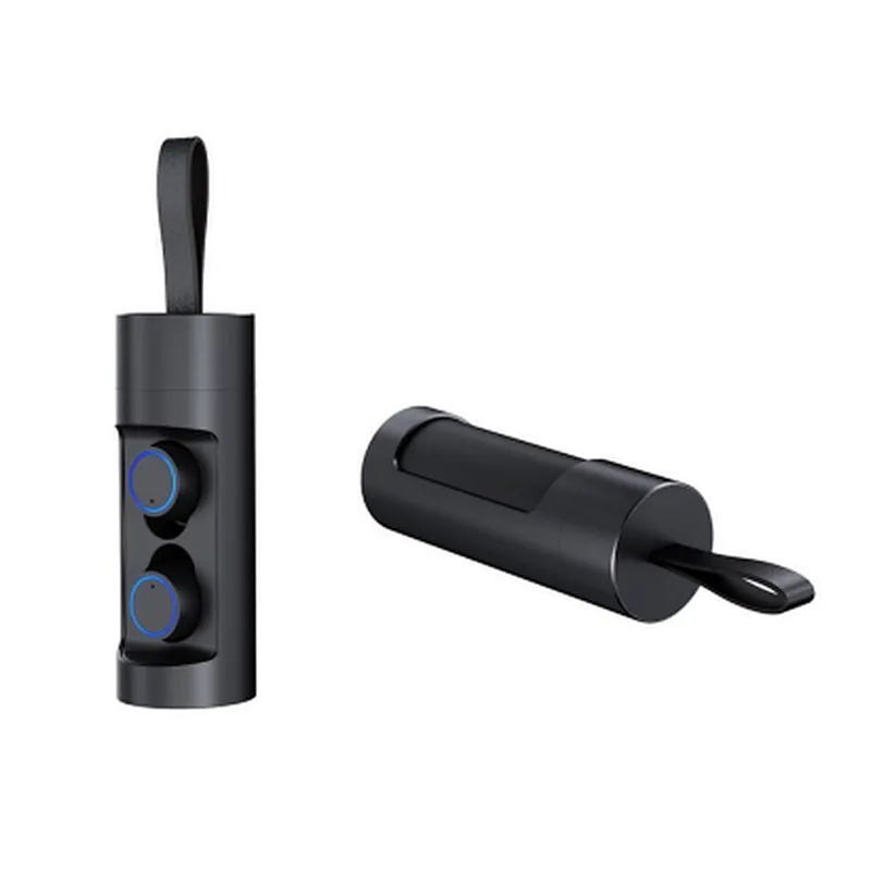New design Auto Pairing Cylinder Mini Earbuds Rotation Wireless in Ear TWS with Microphone