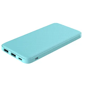 promotion gift mini portable thin pu leather 10000 mah powerbank