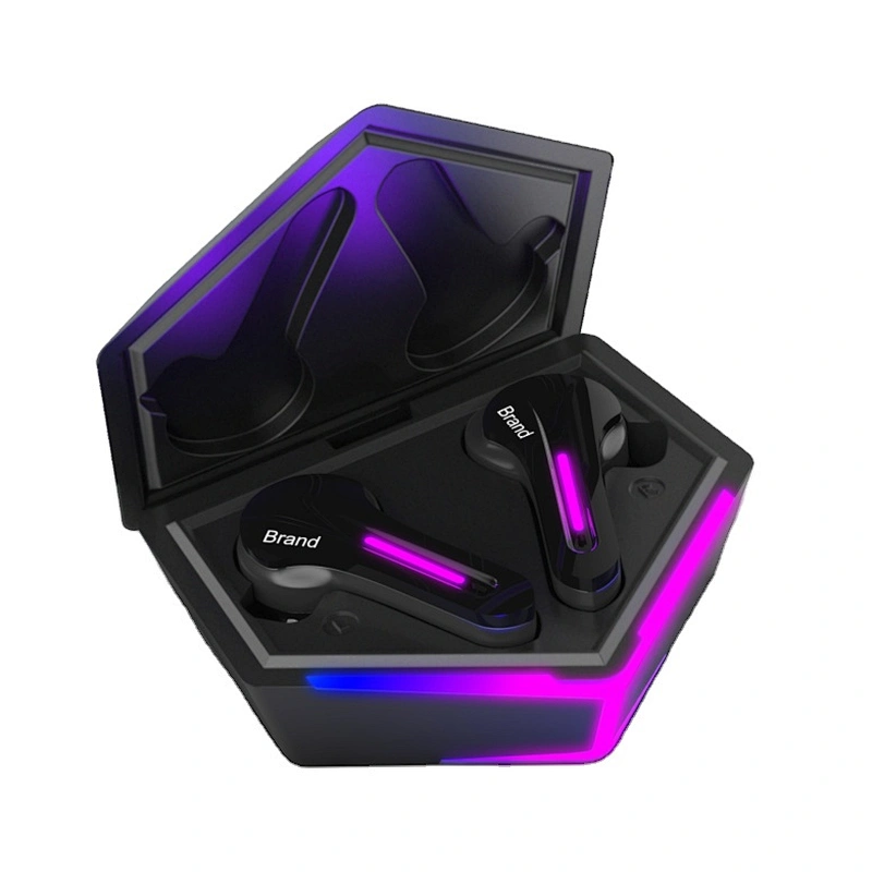 Private Lable Earphone TWS Wireless Gaming Earbuds With LED Breathing Light