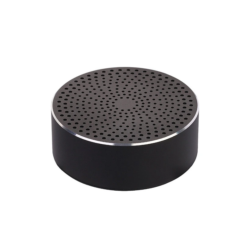 round mini portable aluminum wireless speaker