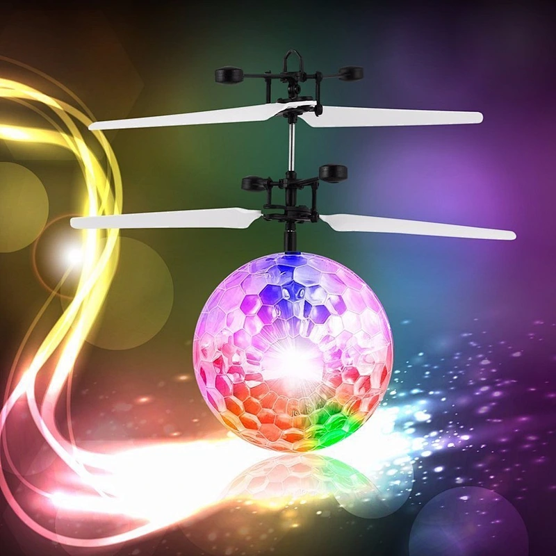 helicopter radio remote led light flying ball toy