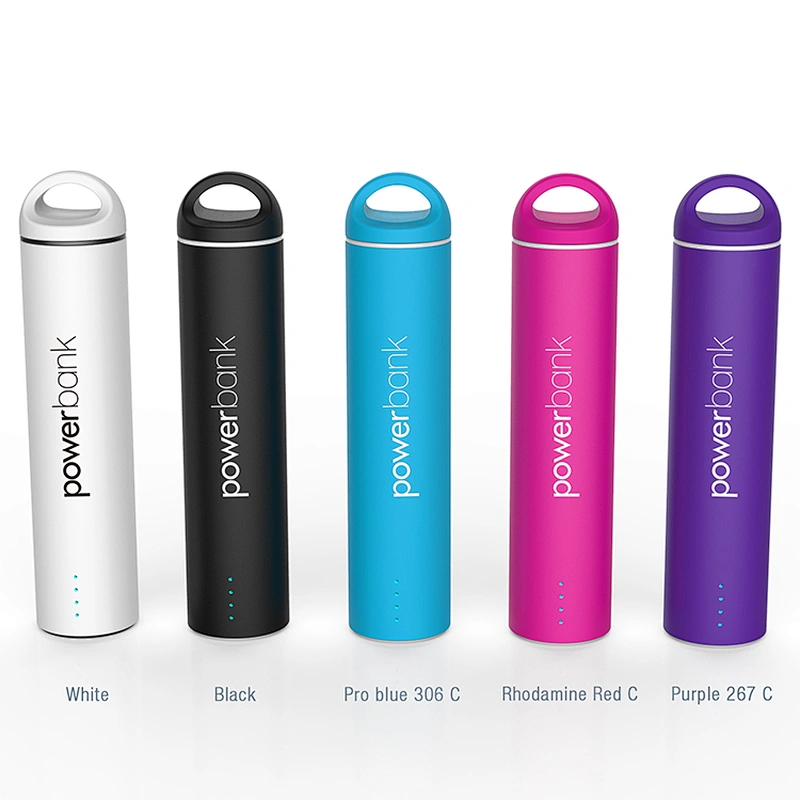 2019 stylish Promotion cheap light charger mini rubber coated powerbank 2500mah Portable Ultra mini lipstick mini Power Bank