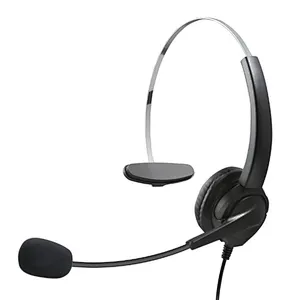 Headphone with Mic Mircrophone USB Plug Hands-Free Call Center Noise Cancelling Corded Monaural Headset