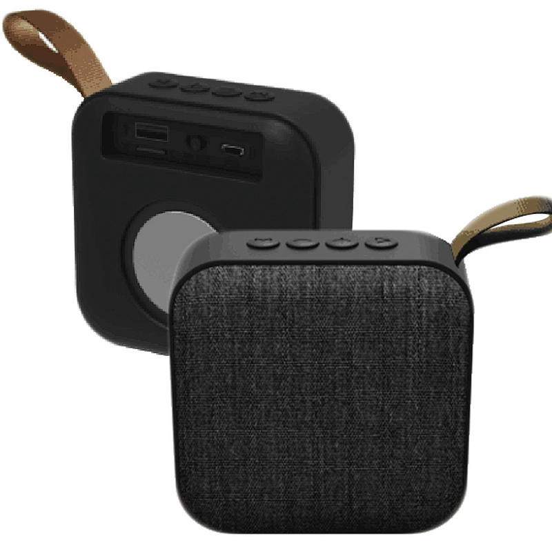 mini handle square wireless bluetooth fabric speaker