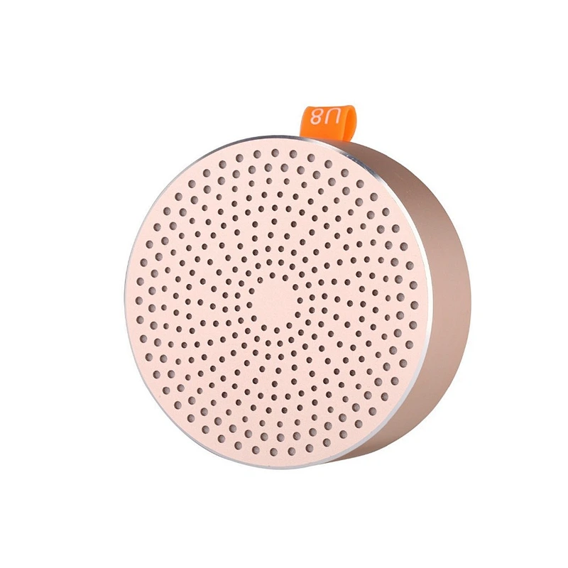 round mini portable aluminum wireless speaker