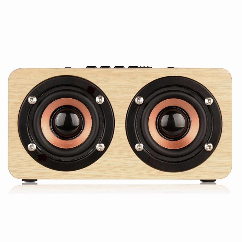 promotion gifts TF Dual stereo magnetic subwoofer cellphone laptop handsfree super bass portable mini wireless wooden bt speaker