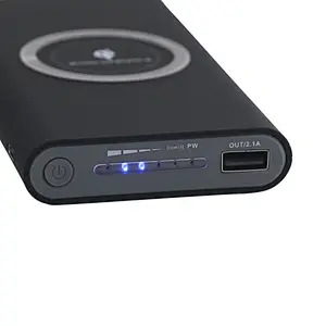 Manufacturing QI Standard Mobile Phone LED Backup Battery 8000mAh Wireless Power Banks