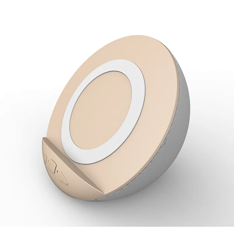 Portable 2400mah phone holder wireless charger 3 in 1 power bank speaker