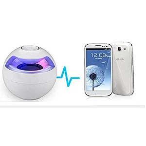 Electronic Gadgets Round BT Stereo Media Audio Music Player Portable Mini Stereo Bass Stand LED Wireless Ball Speaker