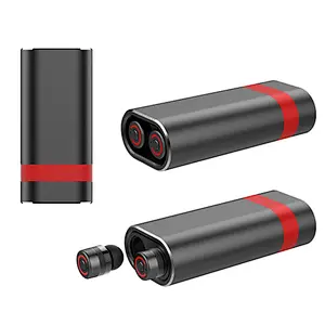 Aluminum Alloy TWS 5.0 Version Mini Wireless Bluetooth Stereo Power Bank Earphone Earbuds