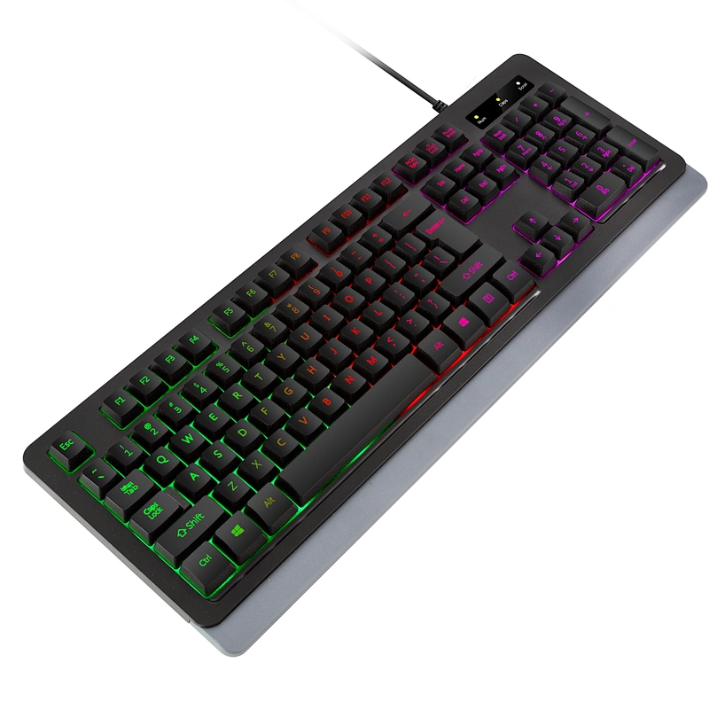 RGB LED backlight multimedia USB computer PC gaming mechanical keyboard