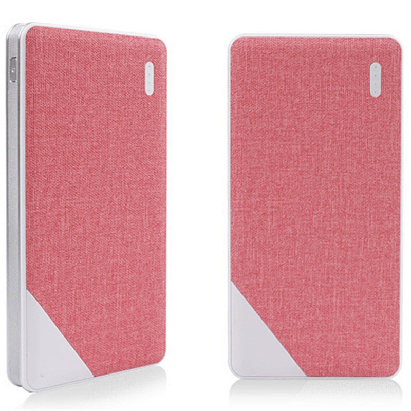 5W Fast Charge 8000mah Fabric Cover Wireless Charger Power Bank