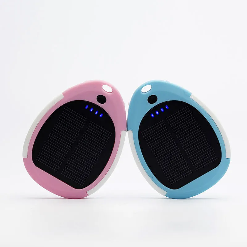 Outdoor keychain waterproof solar power bank with  strong LED sos torch