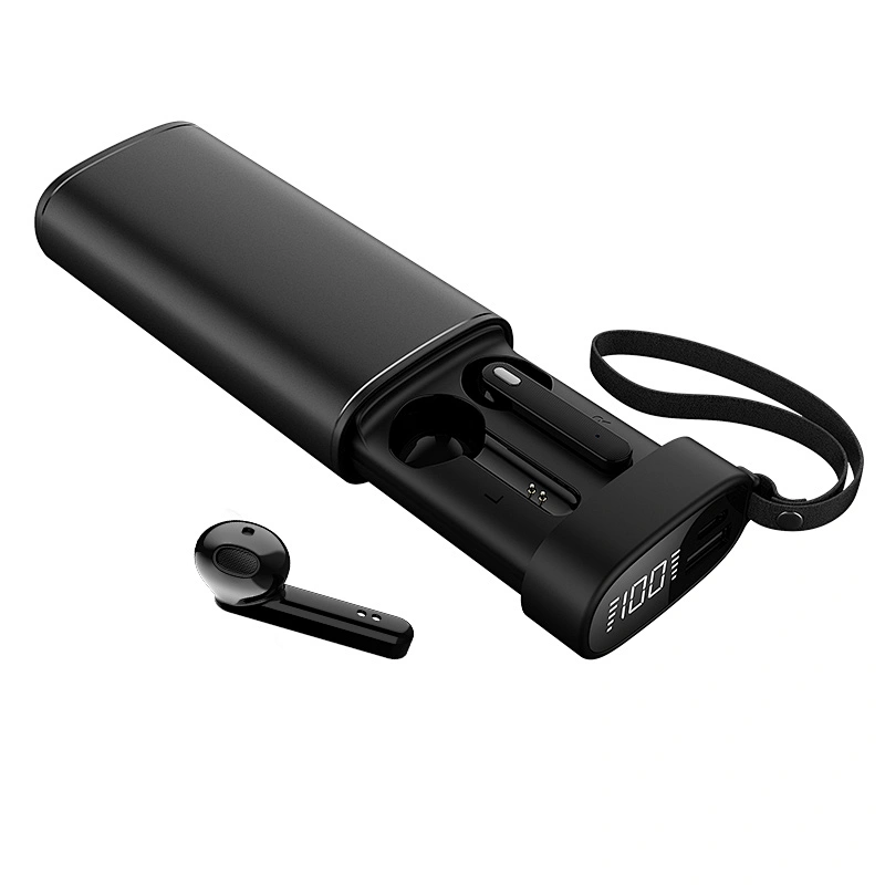waterproof headphones with both microphone mini bt 5.0 3000mah battery charger tws earbuds