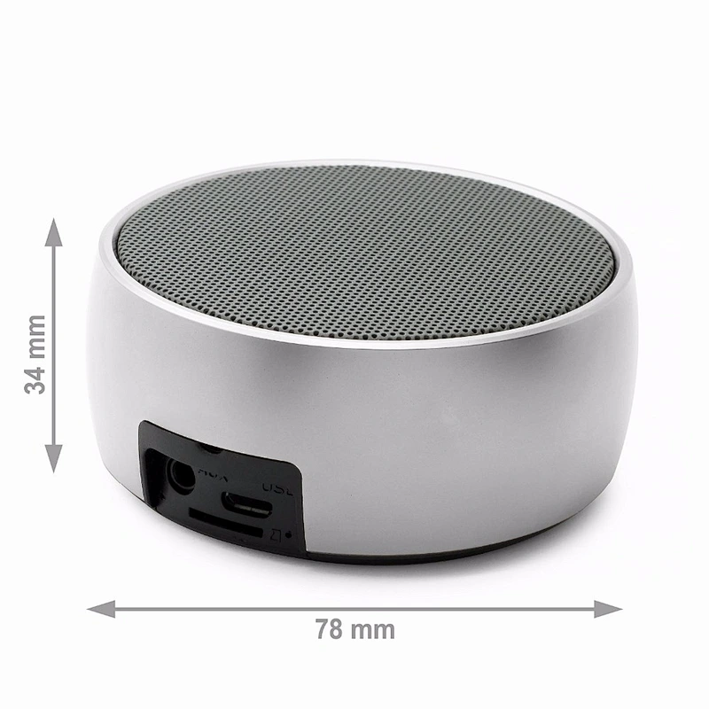 Promotion gift stereo handsfree subwoofer outdoor sports computer media player Mini portable round shape wireless speaker