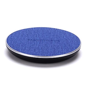 fast charger fabric cover round thin qi Wireless Charger