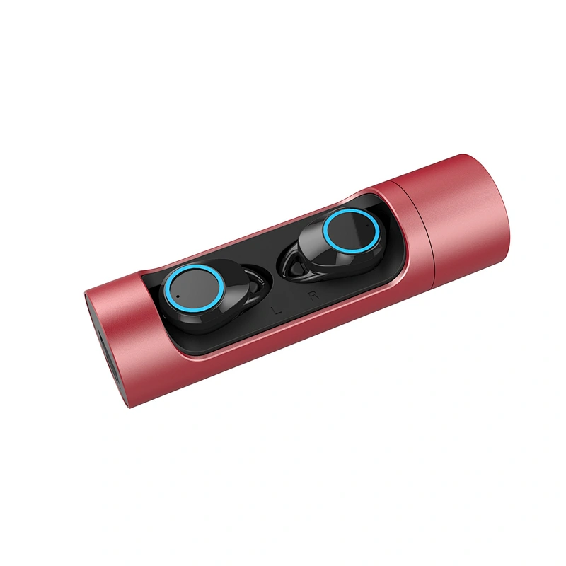IXP7 BT5.0 Round Cylinder Aluminum Alloy Rotating Wireless Stereo Headphone Earphone