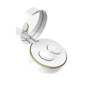 Pair Noise Cancel TWS Wireless Mini Pocket Cosmetic Mirror Bluetooth Earbuds
