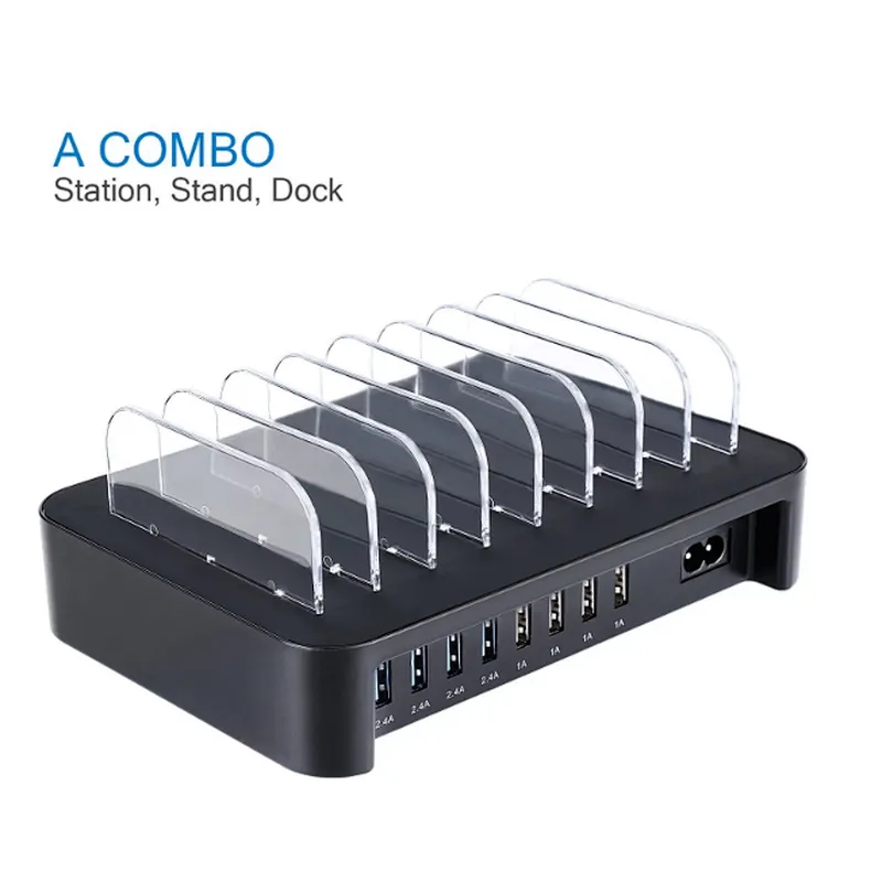 Desktop 8 Ports Multi USB Charging Station For Mobile Phones