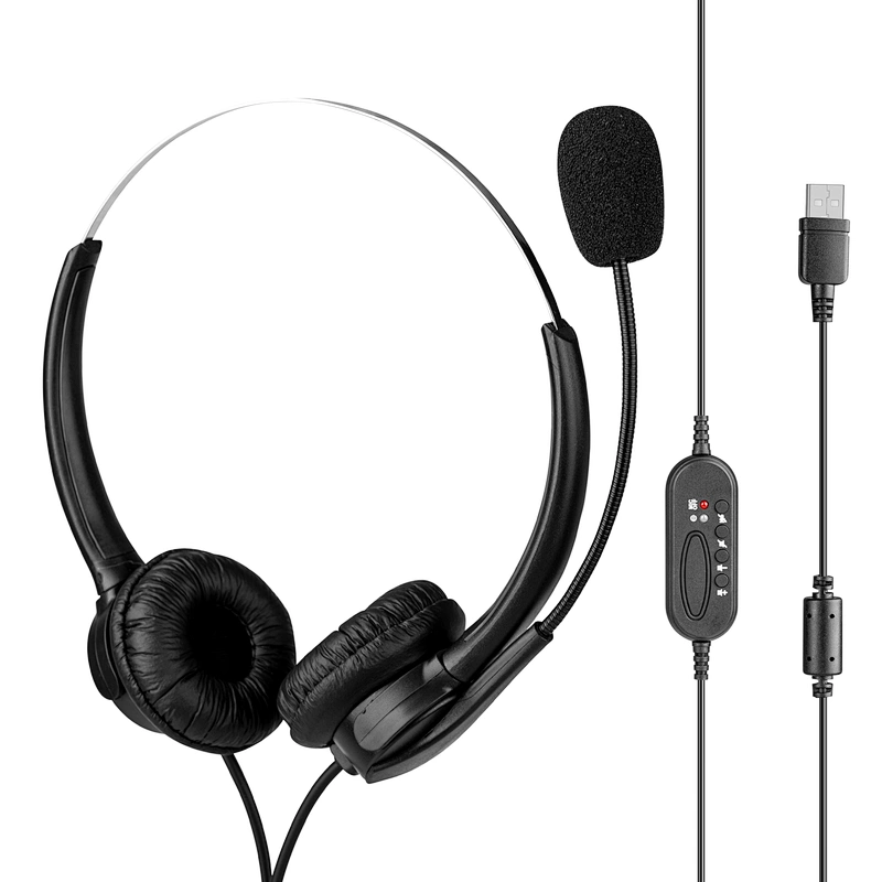Audio Controls Stereo Computer business headphones usb headset