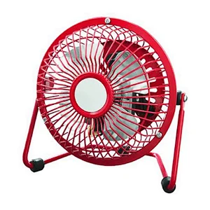 Promotional Gifts 4 Inch Stand Silent Desk Rechargeable 360 Degree Rotating Mini Metal Table LED USB Fan