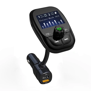 dual  usb ports bluetooth wireless mp3 player LCD car fm transmitter