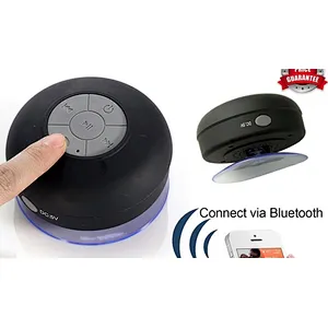 Waterproof bluetooth shower head speaker with suction cups