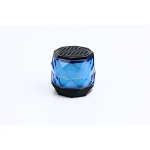 Wireless portable Diamond pocket Colorful Crystal LED wireless mini Speaker