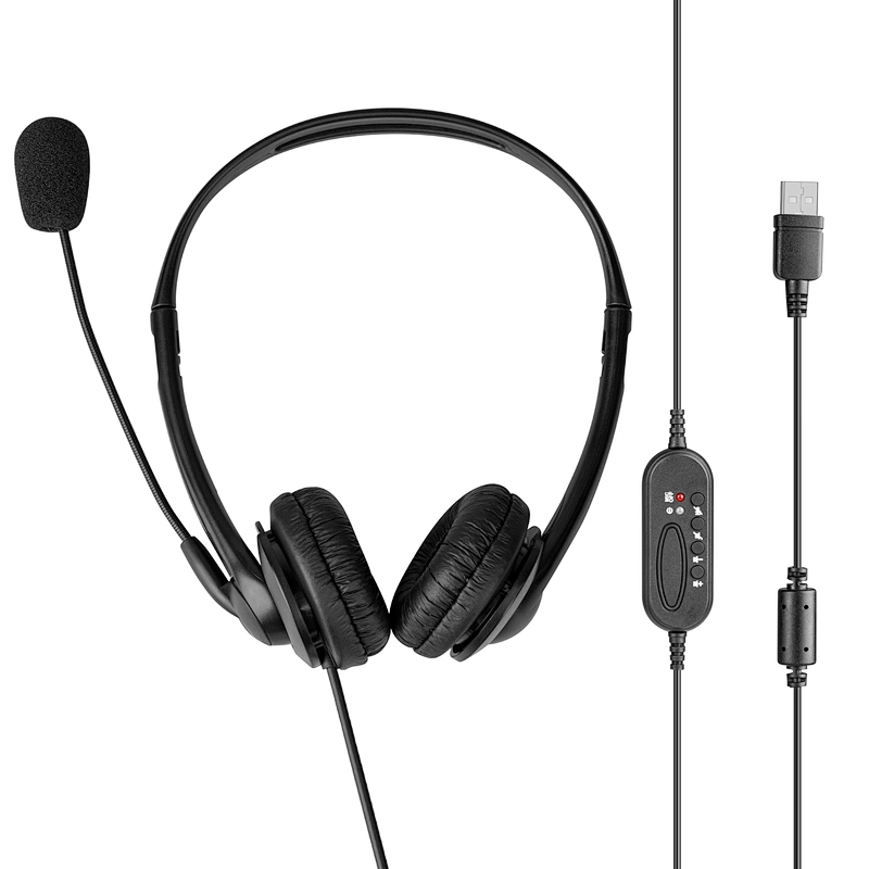 call center custom service noise cancelling microphone business headset usb computer headphone