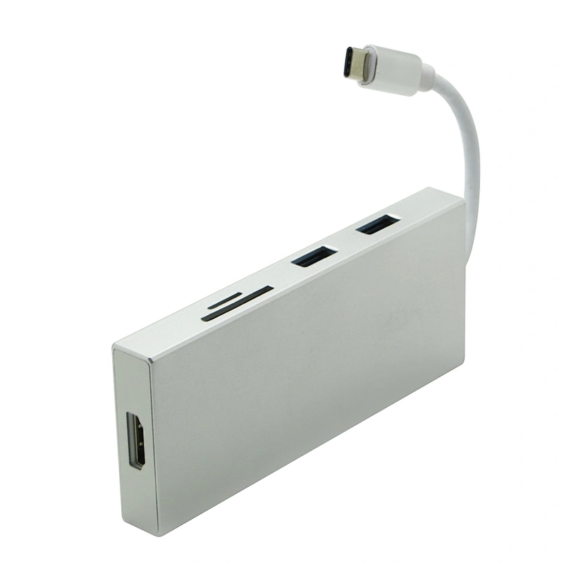 Multi function 7 in 1 Combo 3 Port type-c USB charging hub with sd tf smart card reader port and play connection