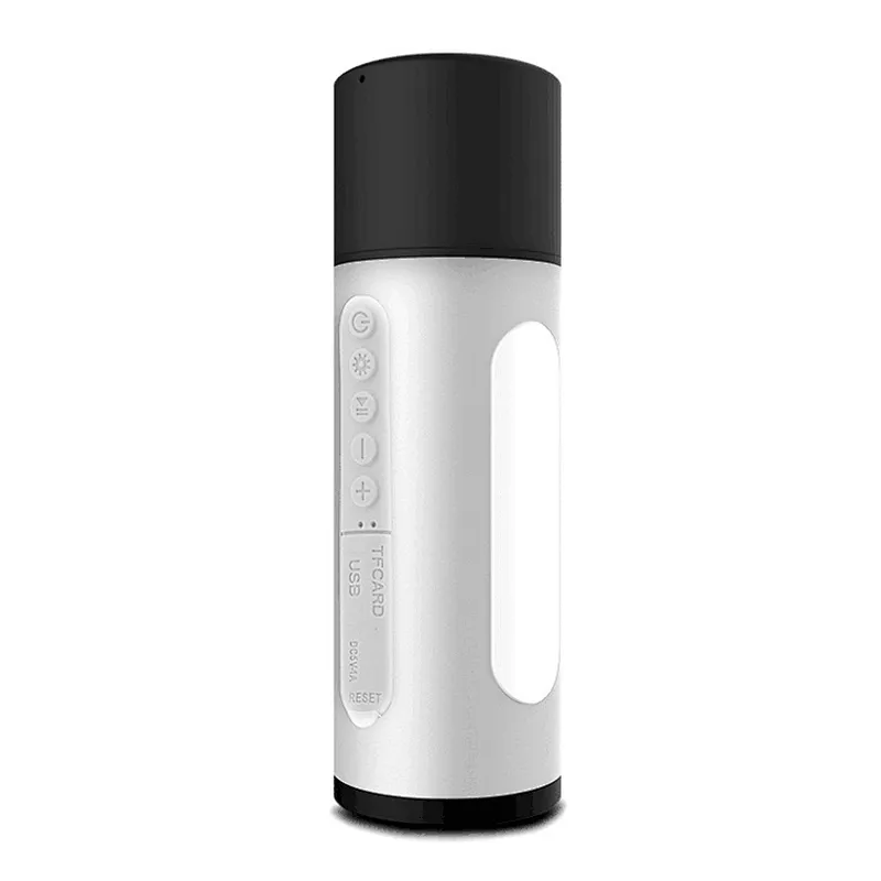 Outdoor Bike Cylinder Waterproof Power Bank Torch Light Bluetooth Speaker