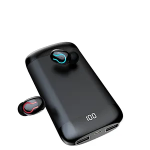 Mini In Ear TWS Handsfree Aluminum Alloy Power Bank Wireless Earphone