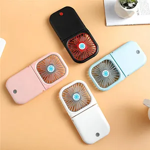 2 in 1 mini portable stand table Foldable Adjustable rechargeable handheld fan with power bank