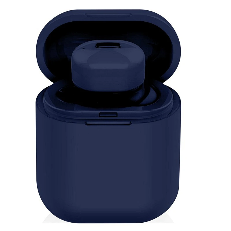 mini earphones with charging case wireless portable single earbuds