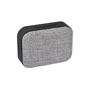 fabric  wireless blue tooth MP3 music players round shape stereo 3W mini led speakers