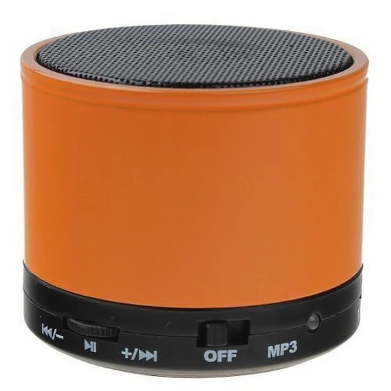 promotion gift MP3 stand music player subwoofer wireless high Quality FM Radio metal Round Shape mini wireless Speaker