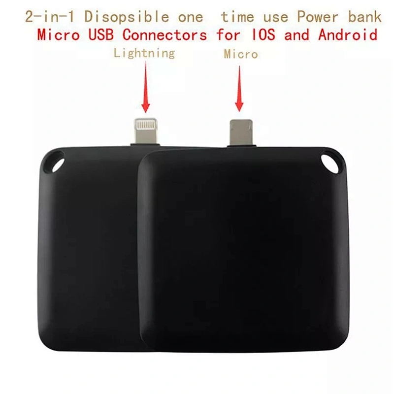 1000mah emergency charger disposable power bank